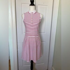 Y2K Tommy Hilfiger Pink & White Striped Tennis Style Dress